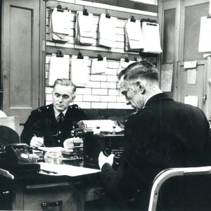 Police Officers in the museum entrance